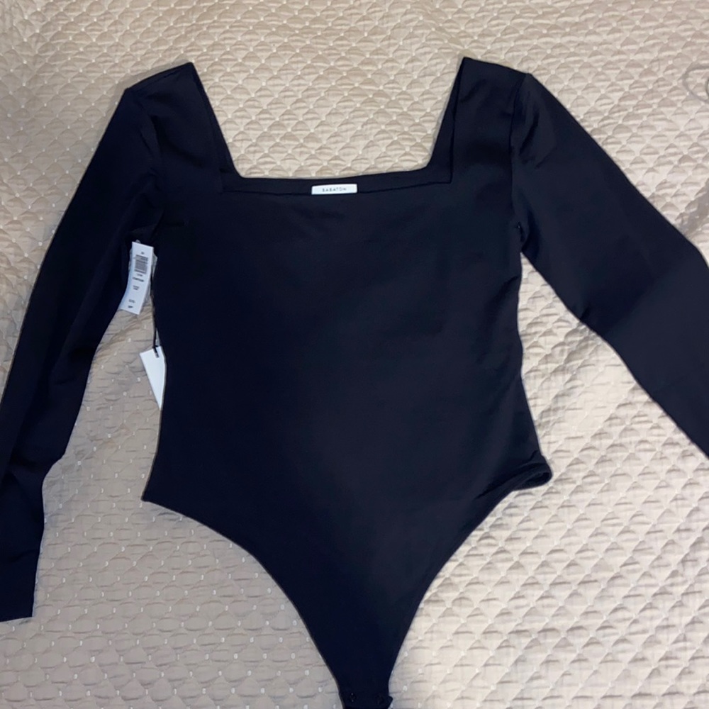 Babaton contour square neck long sleeve bodysuit
